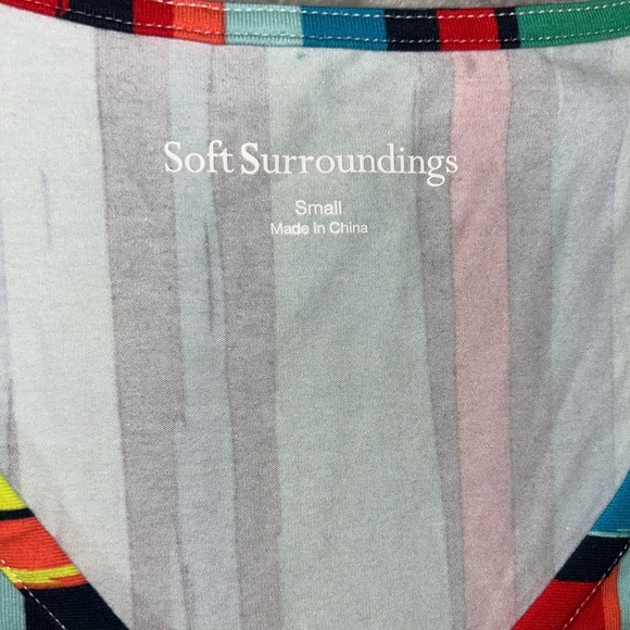 Soft surroundings v neck shift stripe dress - Picture 6 of 12